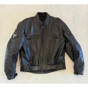 VTG Hein Gericke Speedware Superbike Leather Jacket sz 48 Awesome Weathering